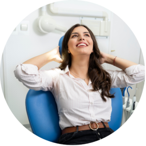Woman Relaxing in Sedation Chair